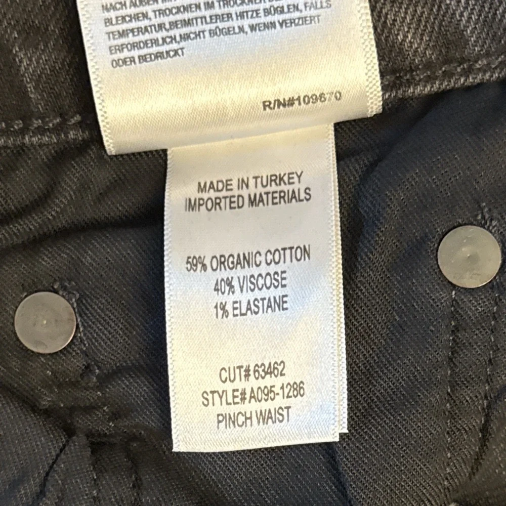 NWOT AGOLDE  organic cotton, long black jeans with stretch size 27 $248 msrp